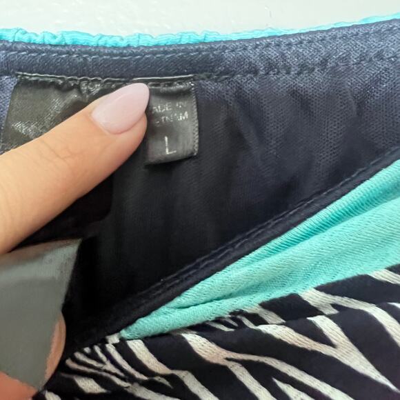 Y2k Chevron Maxi Dress Strapless Tube Top Summer Boho festival beachwear size Lg - Picture 4 of 6